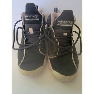 Nike Air Jordan Kid's Black Jumpman Team 2 GS Lace-up Trainer Shoes Size 4Y